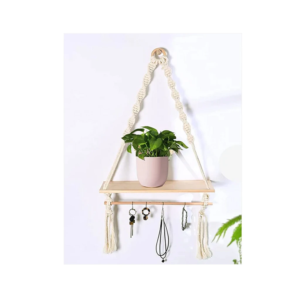 Macrame Wall Hanging Decoration Items Woven Shelf Tapestry Home Wedding for Event Handmade Boho Wall Decor