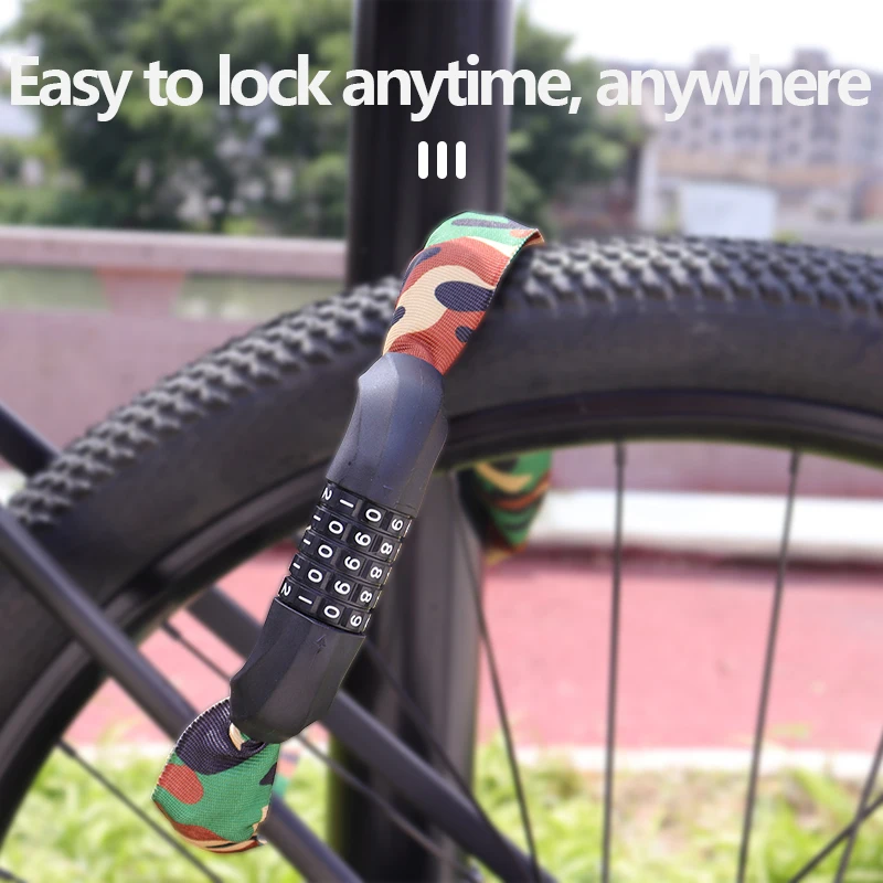 SENDE Outdoor 5-digit Bicycle Accessories Lock Bike Anti-Theft Motorcycle Bicycle Chain Lock combination bicycle lock