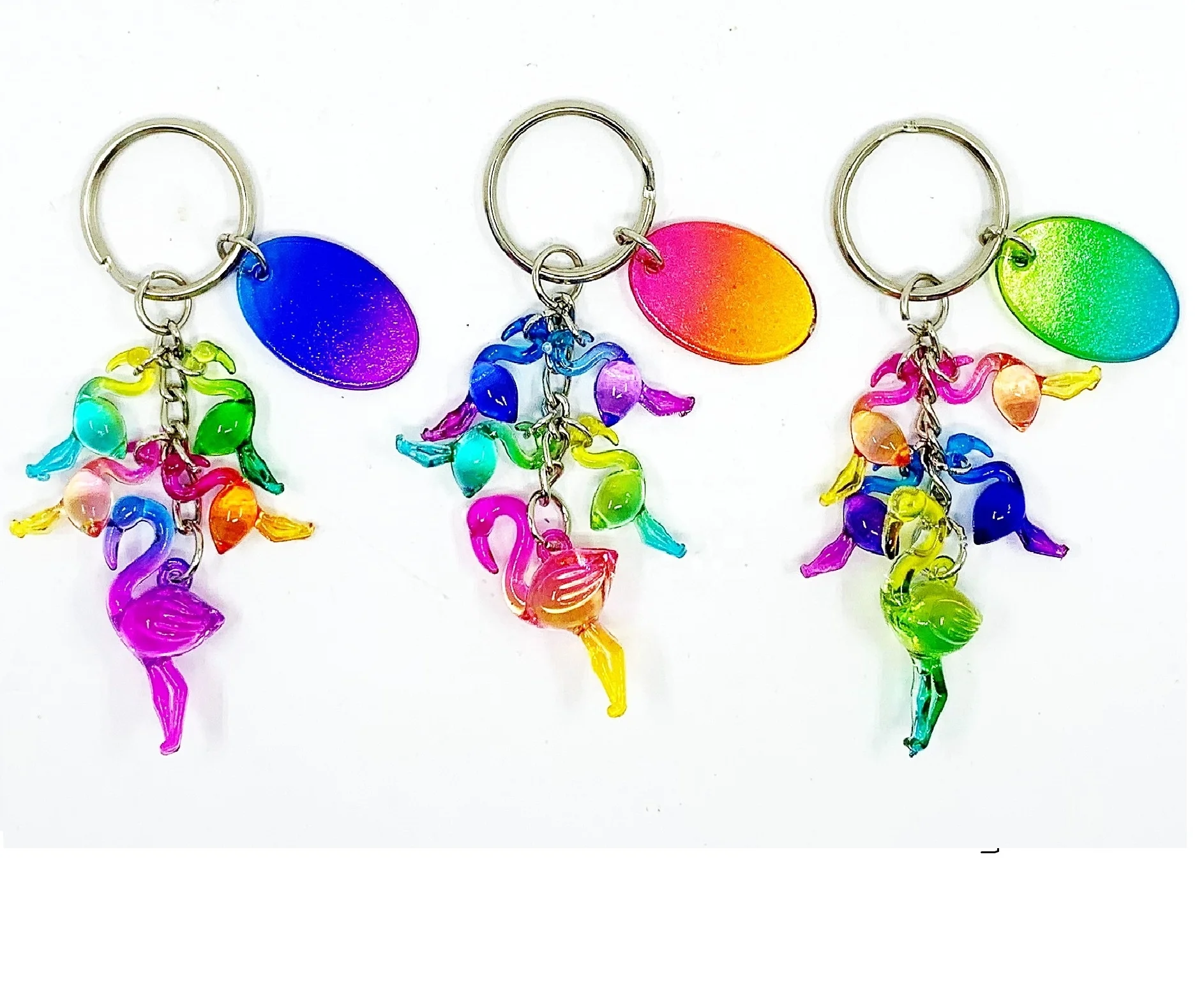 Souvenir Giveaways Bottle Sand Keychain with Neon Colored Sand Bag Pack School Bag Keychain