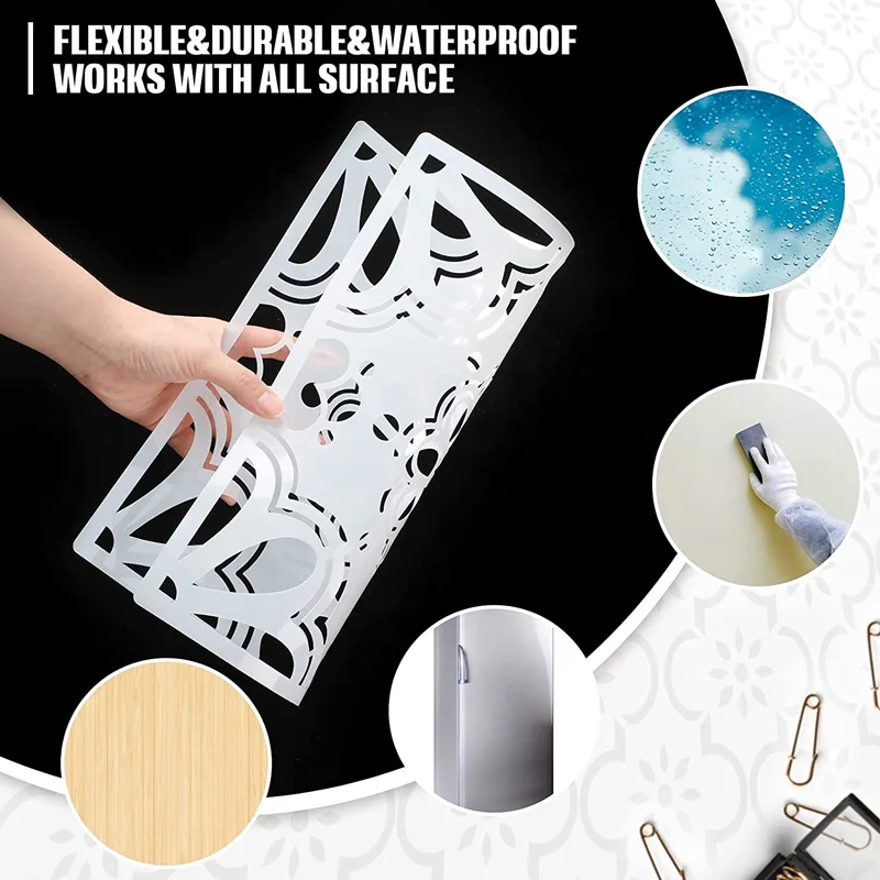 Simple Style Large Tile Stencils for Painting Walls Concrete Floor Stencils Drawing Pattern Templates