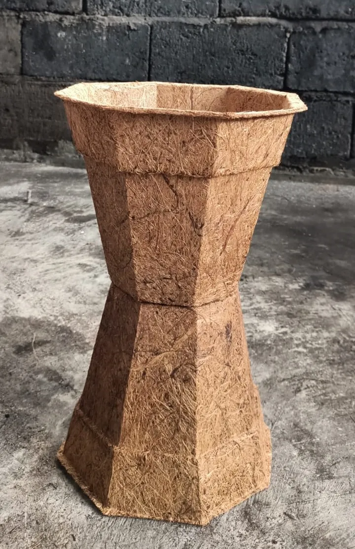 Hot Sale 100% Original Natural Whole SIze High Density Custom Weaving Eco Coco Fibre Dust Pot Vase Coco-Net Cocomat Cocomesh