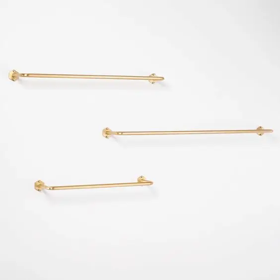 Wholesale Safety Pin Shaped Single Towel Rail Customizable Brass Bathroom Hook Towel/Cloths Bar High Selling Factory Customized