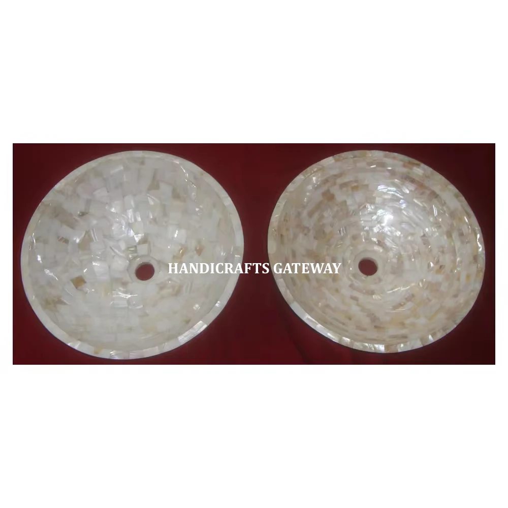 Unique Design Handmade Natural Sink Bowl Mother Of Pearl With Fine Polished For Kitchen And Home Decorative Import And Export