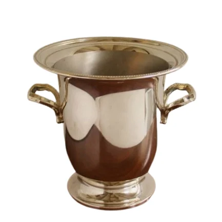 Metal Beer Tub Cube Container Glossy Finished Stainless Steel Ice Bucket Wine Champagne Cooler Large Ice Bucket