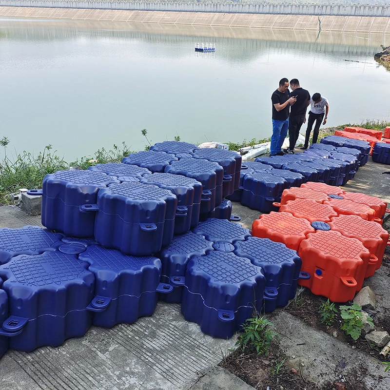 Hdpe Standard size 50*50*40cm plastic float  water platform diverse shapes boat dry dock