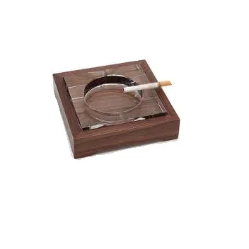 Indian Handcrafted Wood Ash Tray Clear Resin Joint Custom Color Logo Portable Indoor and Outdoor Smoking Accessories