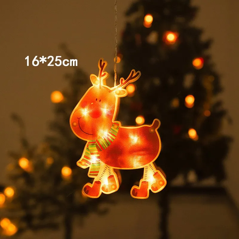 Christmas Suction Cup Lights Baby Elk Shape Window Decoration Lights Small Colored Lights led mask Wholesale OEM ODM Support