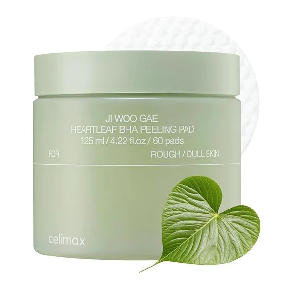 Korean beauty wholesale celimax Ji.Woo.Gae Heartleaf BHA Peeling Pad Exfoliating Toner Pads for Troubled Skin