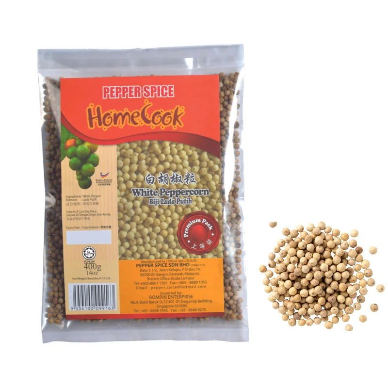 Factory Wholesale Rate Whole White Pepper 400g Bulk Clean White Pepper Low MOQ OEM Export Standard Dried White Pepper Products