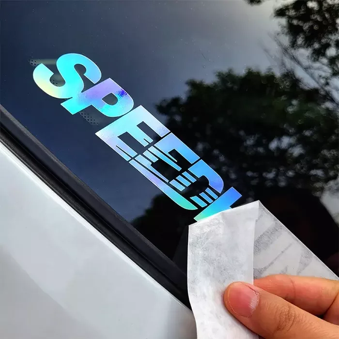 Waterproof UV holographic car sticker custom printing car window glass decal custom stickers car vinyl transfer sticker speed