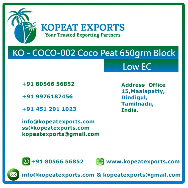 Price Peet Peat Greenhouse Premium Coirpit Coir Vegetables Growing For Cocopeat Coco Blocks Cheap Export Pith Quality Best Price
