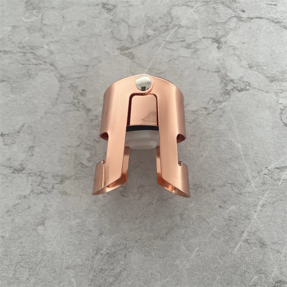 Factory Sales Rose Gold Color Wine Accessories Tools Stainless Steel Sparkling Wine Champagne Bottle Stopper