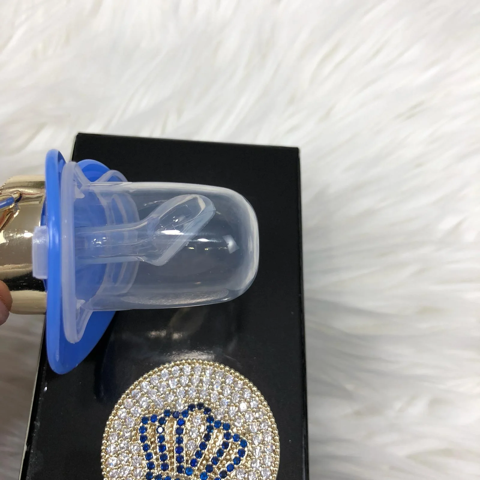Wholesale Custom Newborn New Design High Quality Modern Luxury Portable Blue Baby Pacifier With Pacifier Clip Babies Gift