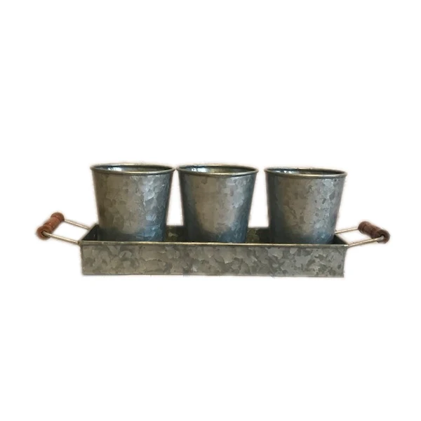 Decorative Utensils Holder for Forks Knife & Spoons Metal Utensil Holder Silverware Organizer Galvanized Caddy
