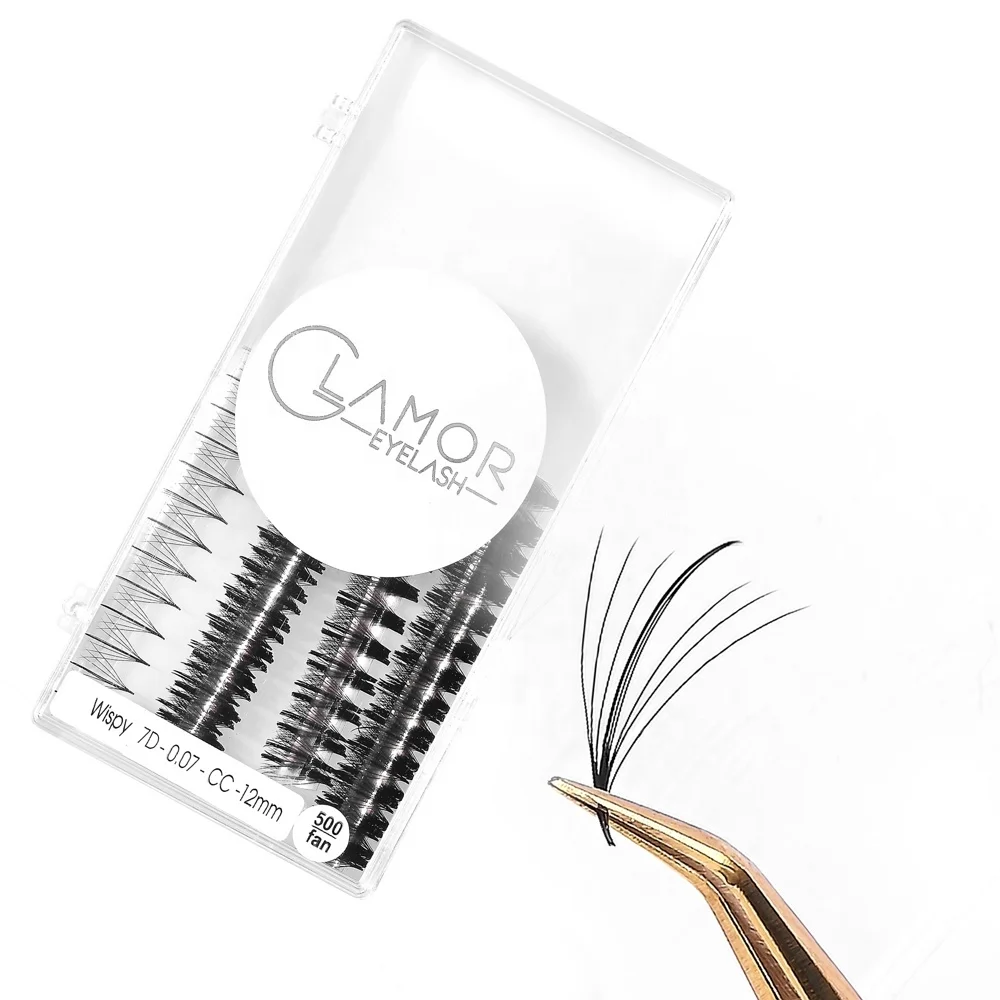 2023 new style wispy 7D premade fans lashes pointy base volume fan eyelash extension promade fan ODM/OEM custom sevice natural