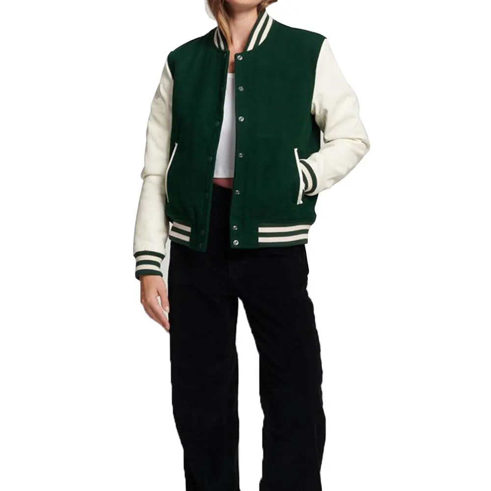 Apparel Clothing High Quality Wholesale Rate Professional Premium Classical Print Product Varsity Casual Fashion Women Jacket