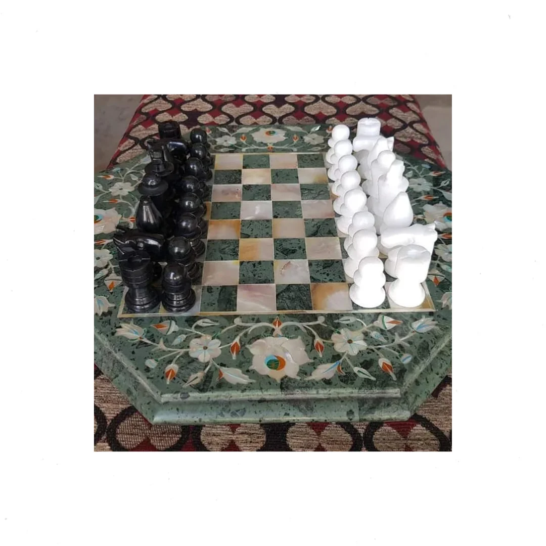 Marble Chess Board Set Games Board Marble Backgammon Set Custom Hot Selling Luxury High Quality Square Marble Chess Set