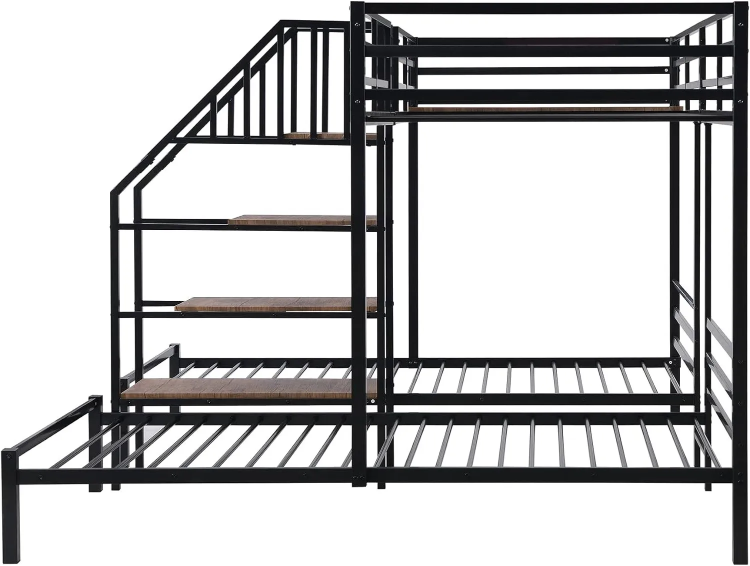 Modern Design Indoor Bedroom Home Furniture Metal Frame Triple Bunk Bed For Adult Suitable For Household Dormitory Apartment