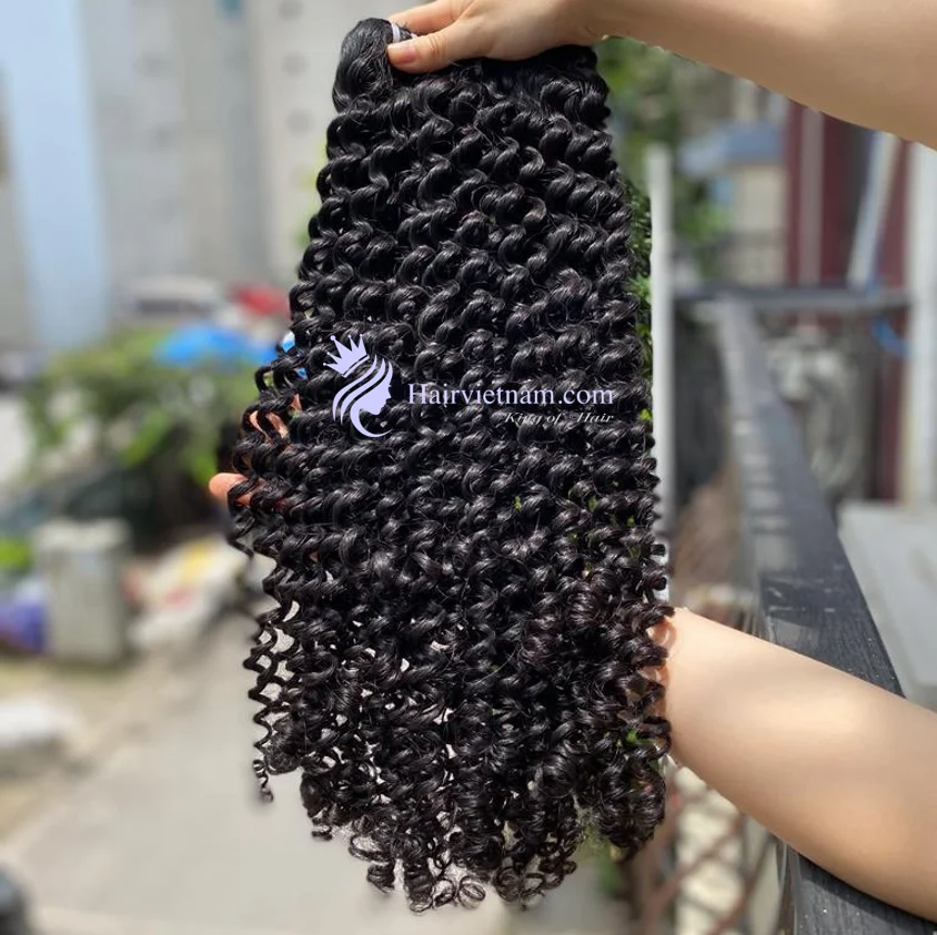 Best selling natural curly hair by Vietnam manufacturer professional weave hair many texture OEM length hair high quality