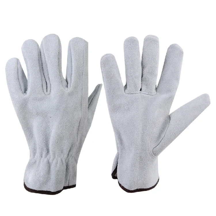 Cow Split Leather Work Gloves Driver Gloves Cold Weather Industry Safety Men Women Outdoor Driving Gloves Farm Truck