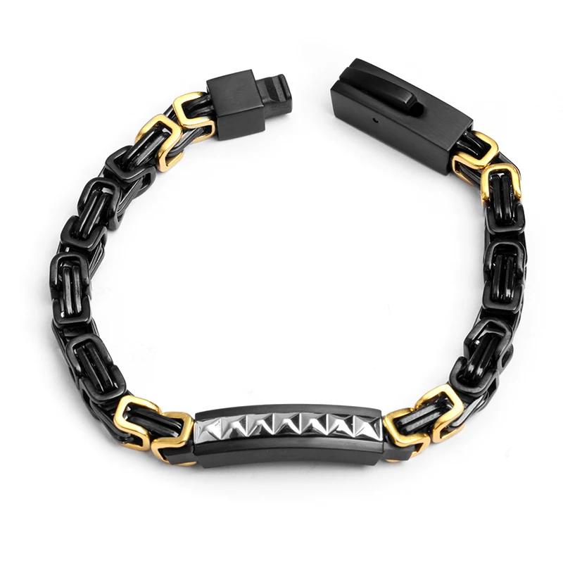 TIZTI bracelet manufacturer Custom black stainless steel fine jewelry luxury mens fashion jewelry bracelets bangles bracelet man