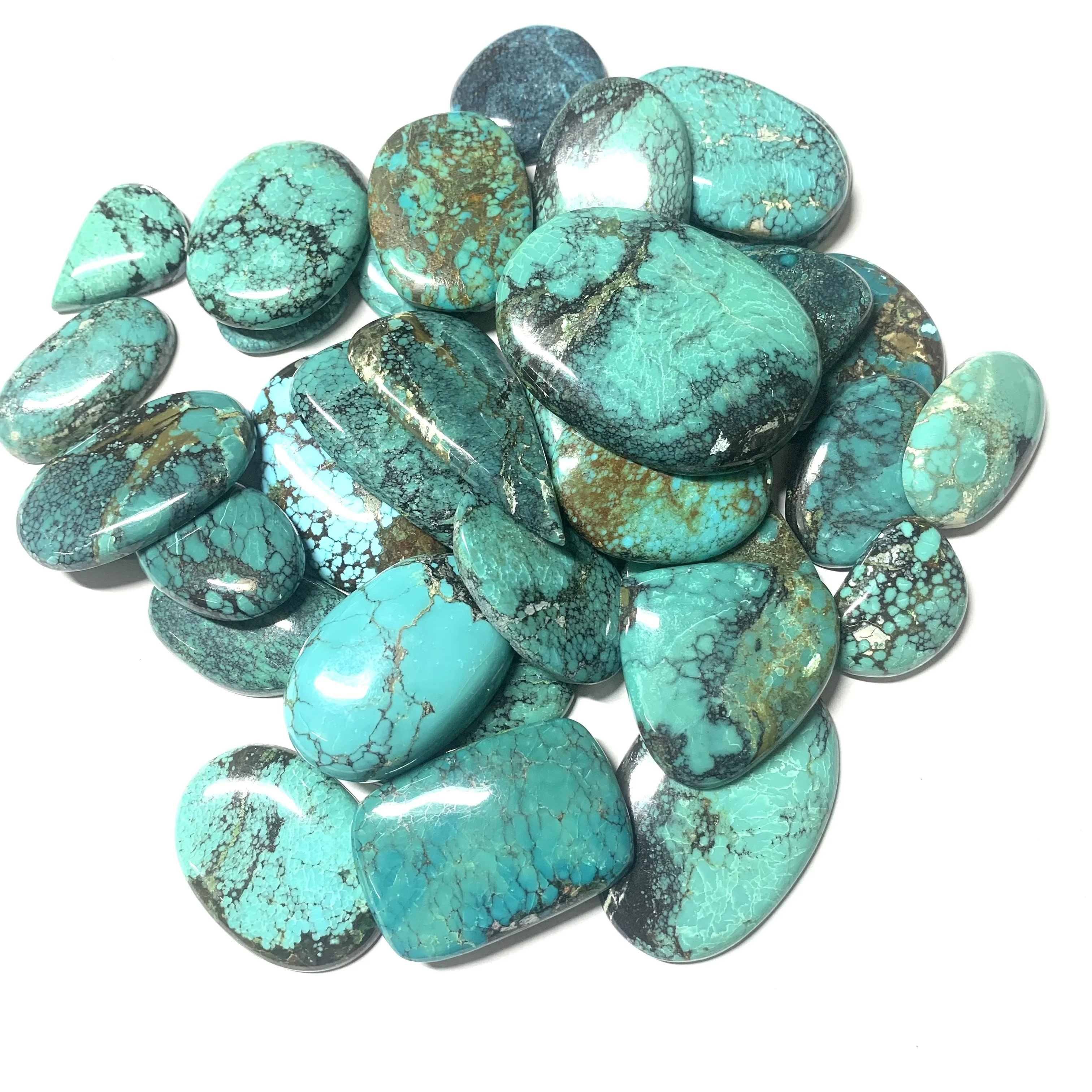 Tibetan Turquoise Gemstone Cabochon Top Quality Loose Gemstone Direct Factory Price Big Size Stones Turquoise