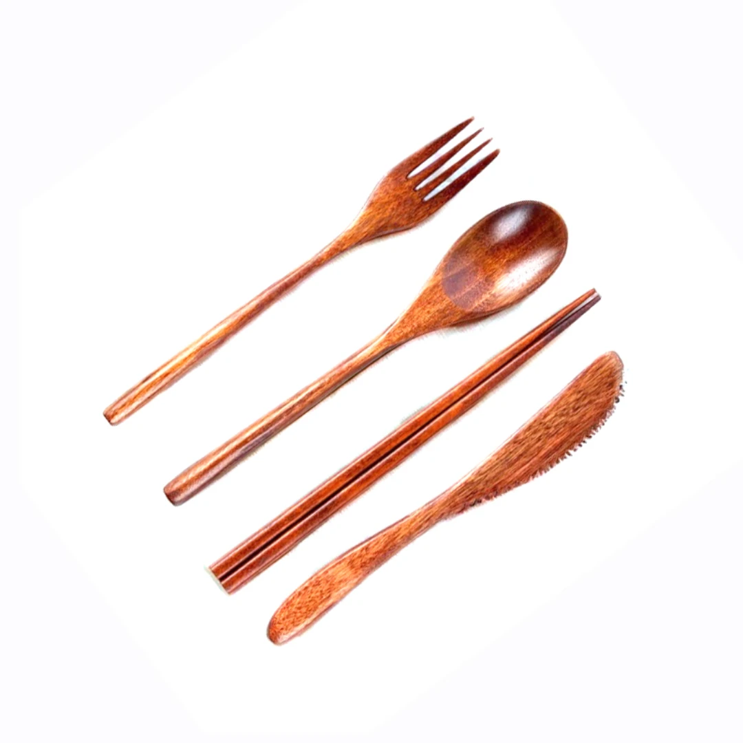 Good Quality Cheap Price Stainless Steel Flatware Set With Wooden Handle Best Design Hot Party Promotional Cutlery for Dinner