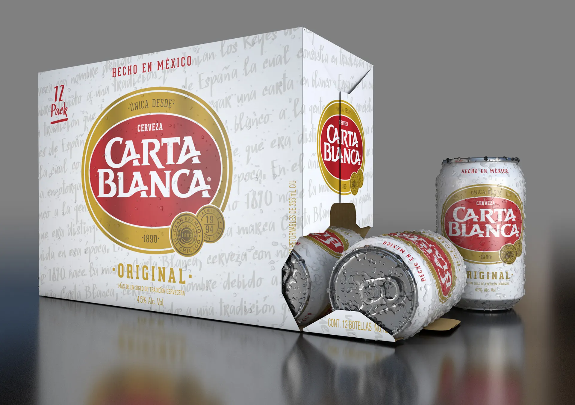 Carta Blanca Original Imported Beer-6 bottles / 12 fl oz