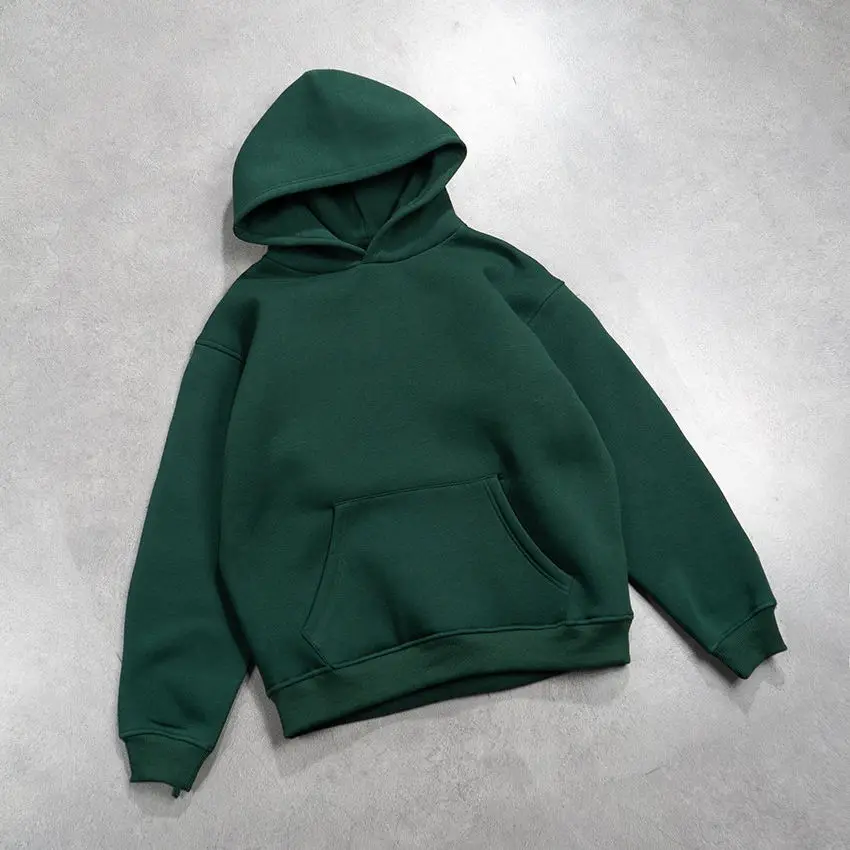 Premium High Quality Embossed Logo Sweaters Sweatshirt Custom Oversized Hodie 3D Printing Emboss White Hoodie For Men