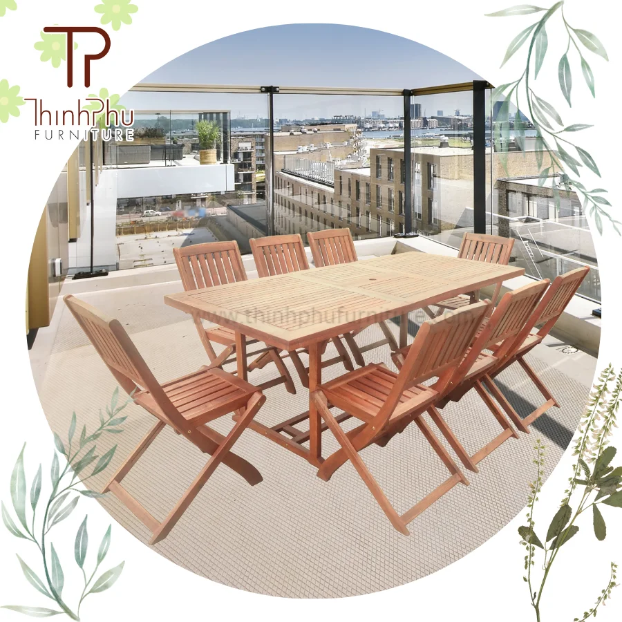 Cheap Garden Rustic Farm Table Pine Wood Dining Table and Chairs with Detachable Leg for Wedding Venue