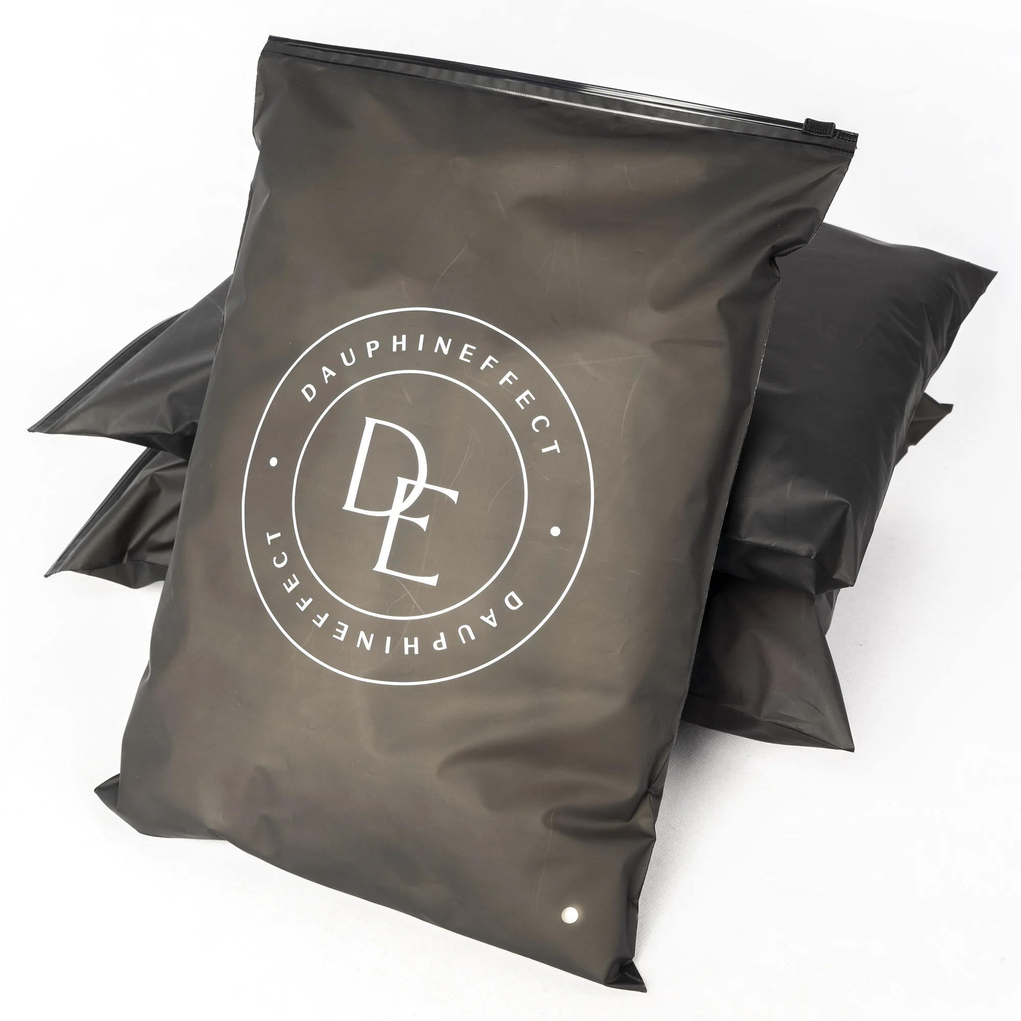 Personalized Design Printing ZipLock Self Sealing Biodegradable Slider Zip Lock Eco Friendly Black Frosted Zipper Bag For Bikini