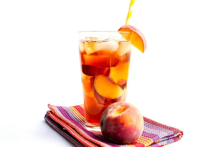 1kg Pack Wholesale Halal Instant Hot Selling High Quality Iced Fruit Peach Tea Premix For Horeca and Cafe Use
