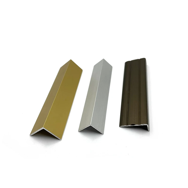 Customized L Shapes Wall Corner Decorative Aluminium Tile Edging Profiles