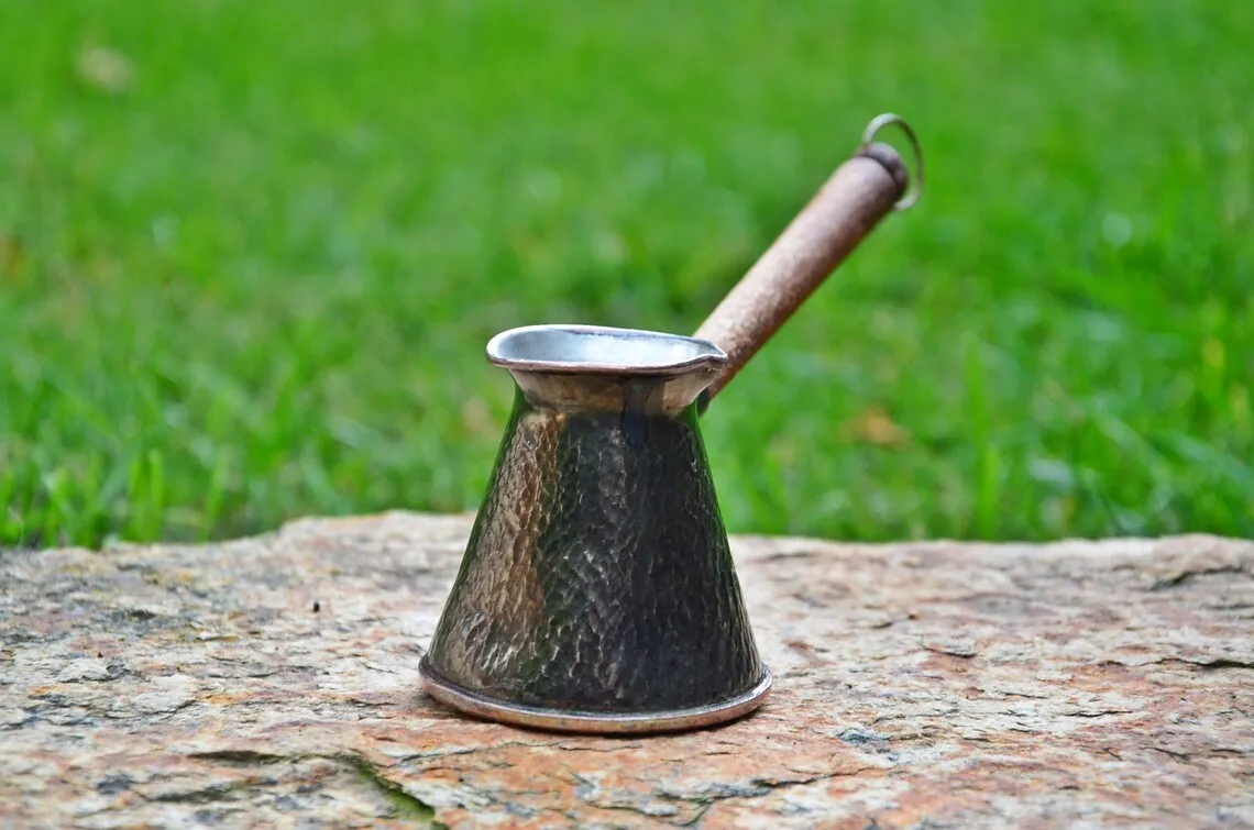 Home decor copper Turkish coffee pot tableware coffee cup for home kitchen restaurant hotel party table decor bulk quantity 2023