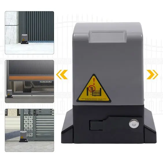 Automatic Sliding Gate Opener kit Driveway Slide Gate Motor 370W for Sliding Door Up to 800 KG