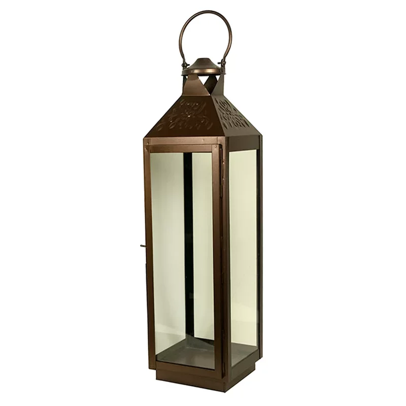 Hottest Selling wholesale factory price elegant hanging Candlestick Holder Black Iron and Glass Lantern for Wedding Decoration
