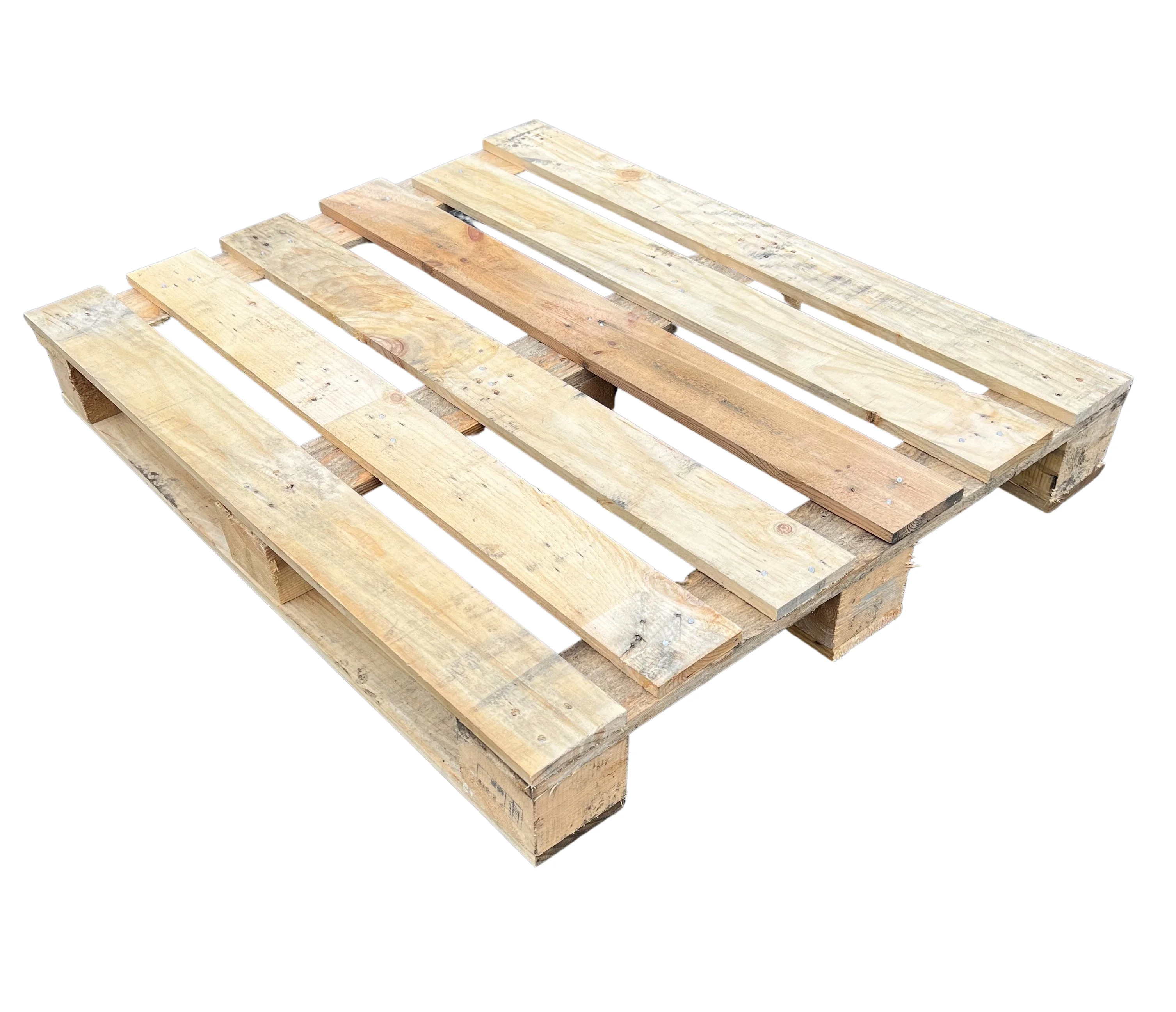 Euro Wood Pallets Single Faced 4-Way Entry Used Pine Wood Pallet with Plastic Material Euro Pallets for Sale