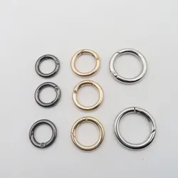 Zinc Alloy Key Chain Spring Snap Hooks O Gate Ring Circle Round Carabiner for Handbag