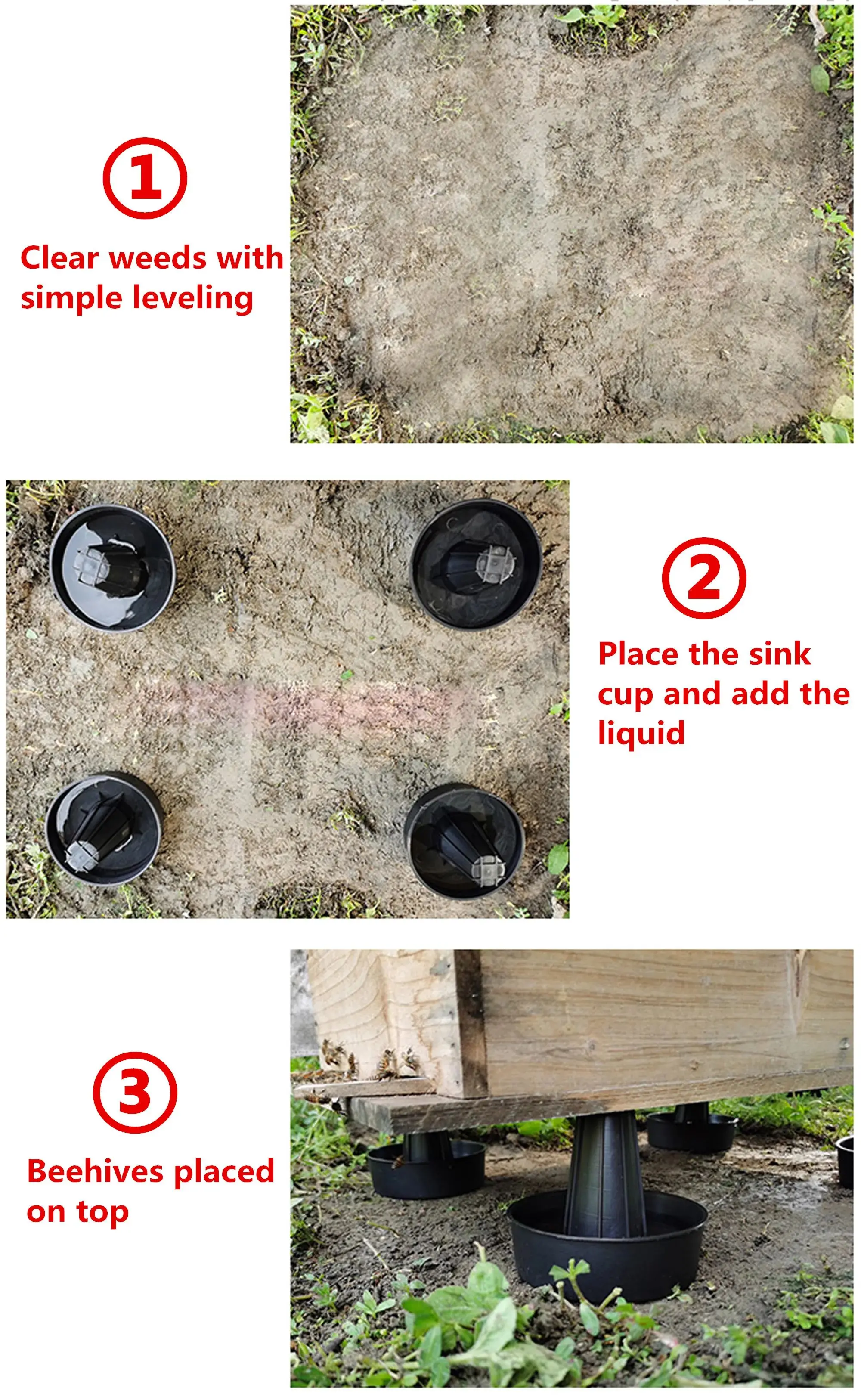 Farm Outdoor Beekeeping Beehive Stand Honeycomb Sink Base Ant Crawler Bees Beehive Feet Beekeeper Tools