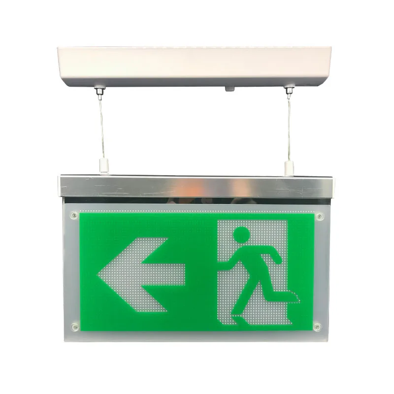 Double Side Escape Indicator Led Emergency Exit Sign Ceiling Or Hanging Installation Emergency Exit Sign With Cheap Price
