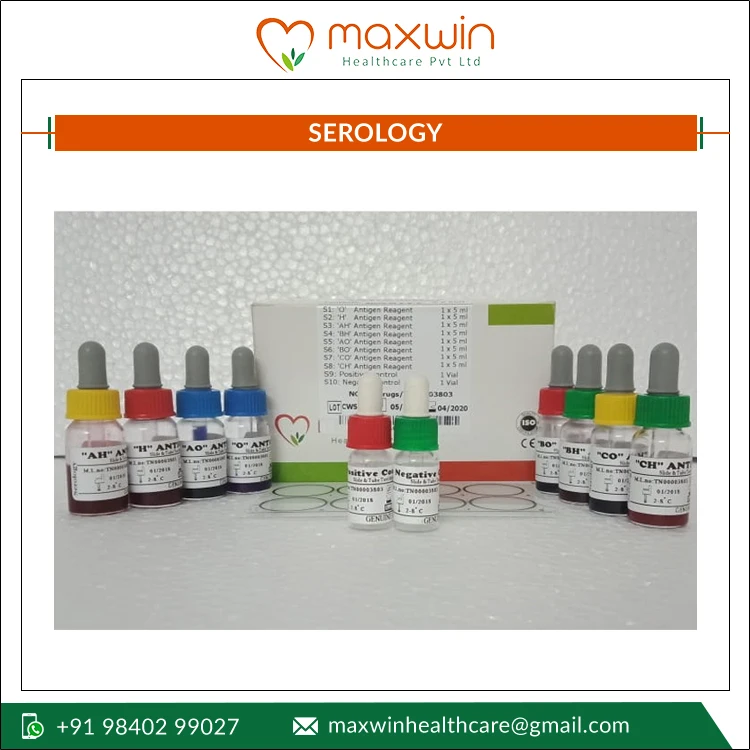 Manufacturer of Good Quality Laboratory Usage Reagent Widal 8 Antigen Slide/ Tube Method Test Kit Set for Diagnosis