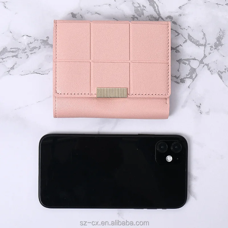 Casual fashionable women girl business leisure short wallet card holder pu leather mini coin purse multicard wallet