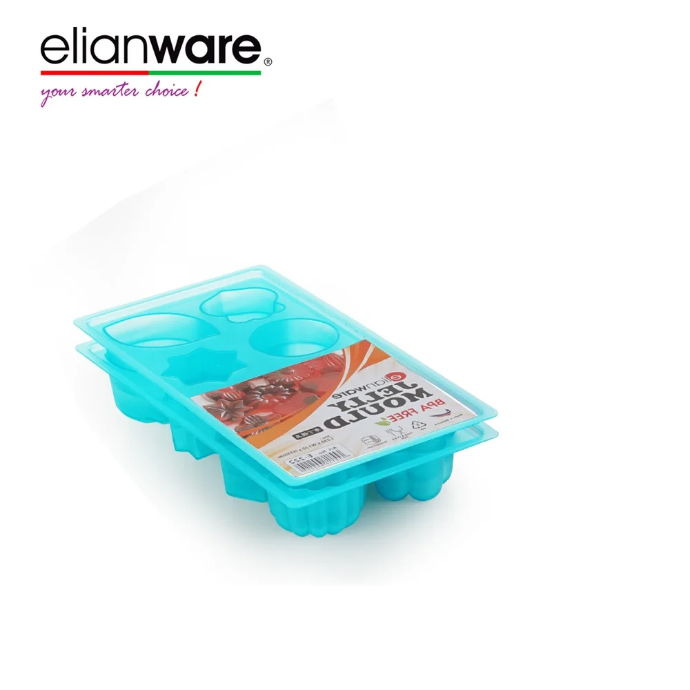 Elianware Plastic Jelly Cake Mould Malaysia Jelly Maker, Jelly Mould Pudding Maker Ice Cube Mould (2 PIECES PER PACK)