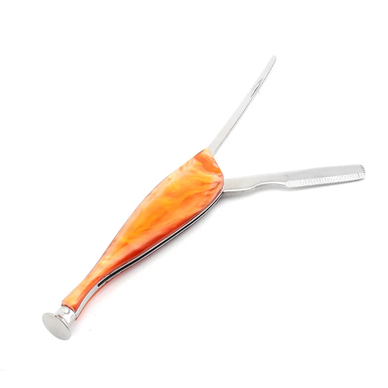 Luxury Orange Resin Stainless Steel  Smoking Gift Accessories Man Cigar Cleaning Tools Tobacco Pipe Reamer