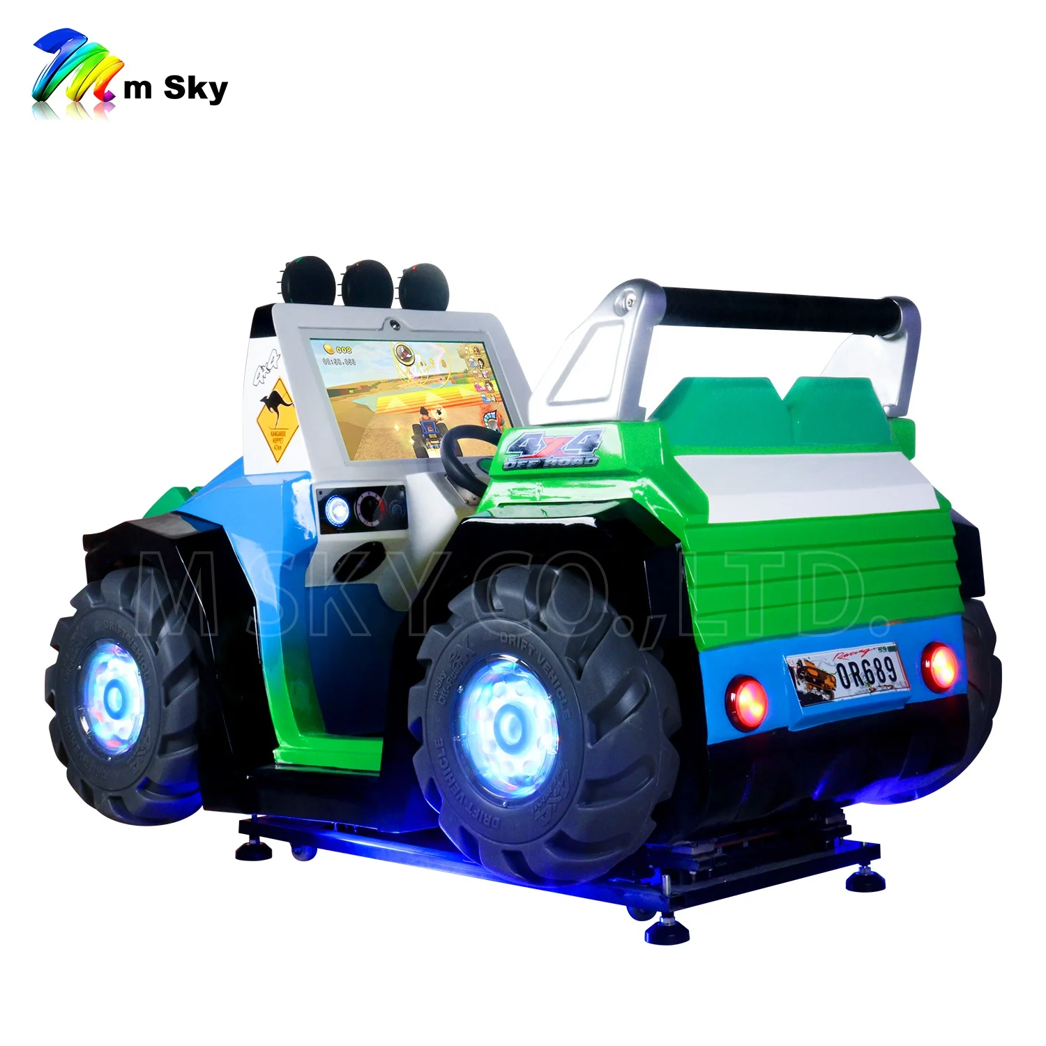 Redesign indoor ORV Car Ride on Coin Operated fiberglass Kiddie Rides 3D Video racing Games Machine for Kids amusement for sale
