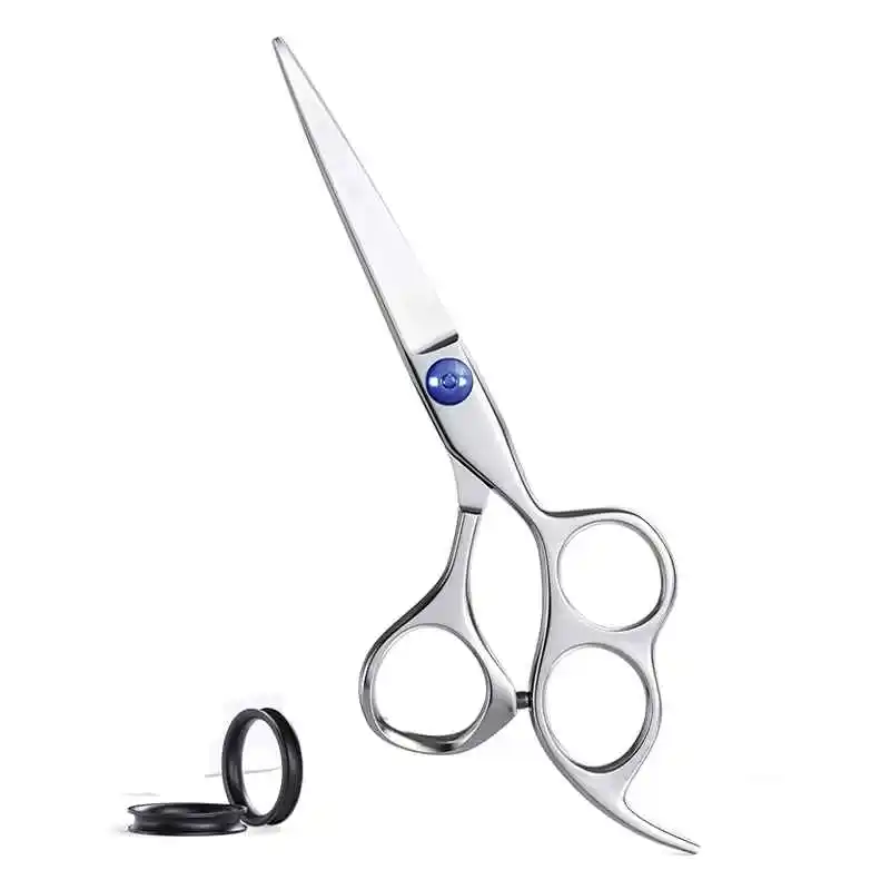 3 finger ring Hair Cutting Scissors Professional Right-Hand Barber J2 420 Japanese Stainless Steel Hairdressing Scissors