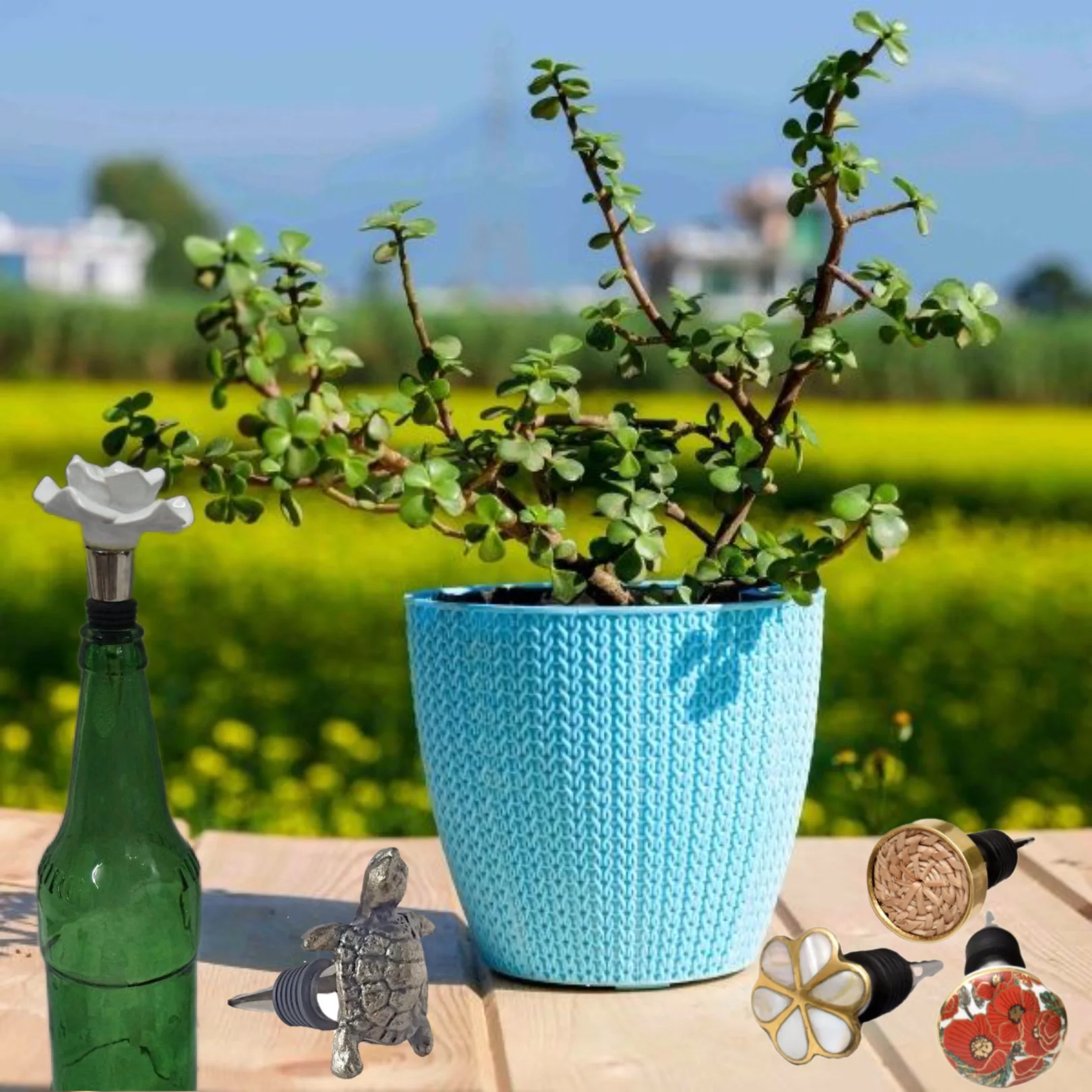 Ceramic bottle stopper Hand-painted Spider Design vintage Olive Oil  bottle stopper Gift Items