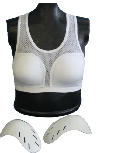 Wholesale Women Chest Guard with Plastic CUP Sports Bra Women Protective Wear Boxing Training Female Chest Guard Body Protector