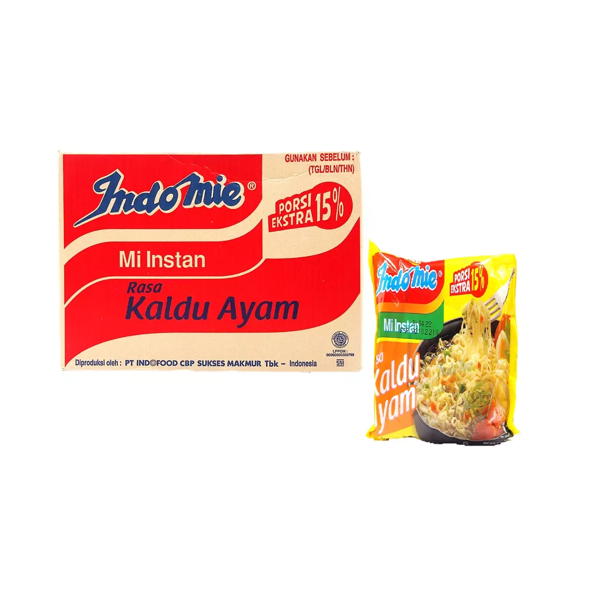 New Arrival Fast Cooking Refined Processed 40 Sachets/Carton Delicious Indonesian Kaldu Ayam Flavor Instant Noodles for Sale