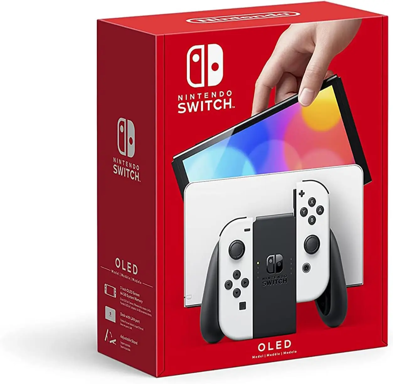 Оригинальный Nintendos с неоновым синим и красным Joy-Con готов к отправке